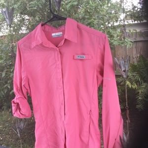 Columbia size XS pink long sleeve PFG